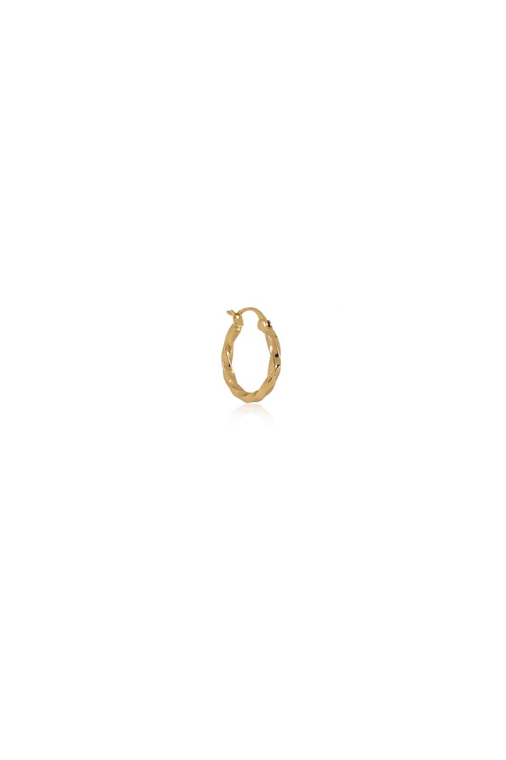 T.I.T.S. TWIST EARRING HOOP SMALL GOLD