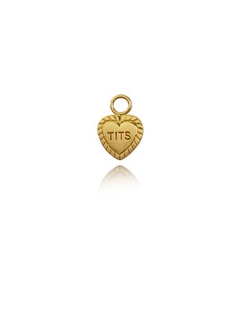 T.I.T.S. HEART PENDANT FOR EARRING GOLD