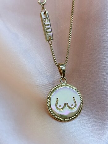 T.I.T.S. TITS TWO SIDES PENDANT GOUD