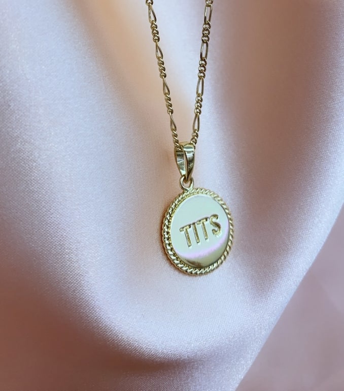 T.I.T.S. TITS TWO SIDES PENDANT GOUD