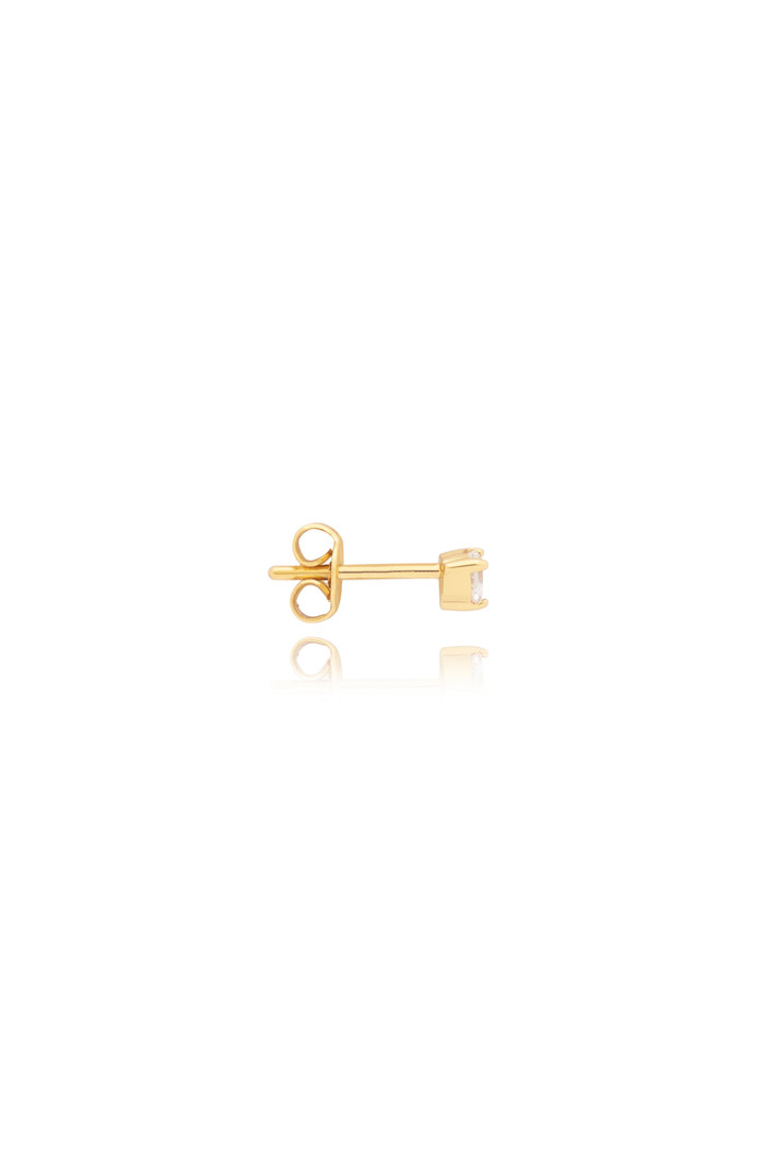 T.I.T.S. CRYSTAL HEART STUD GOLD