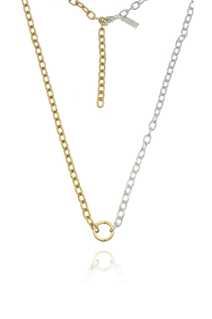 T.I.T.S. GOLD & SILVER CLASP NECKLACE