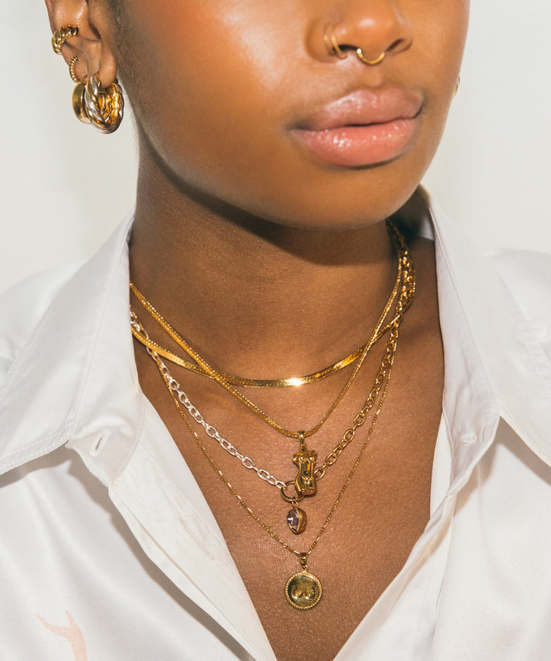 T.I.T.S. SNAKE NECKLACE GOLD