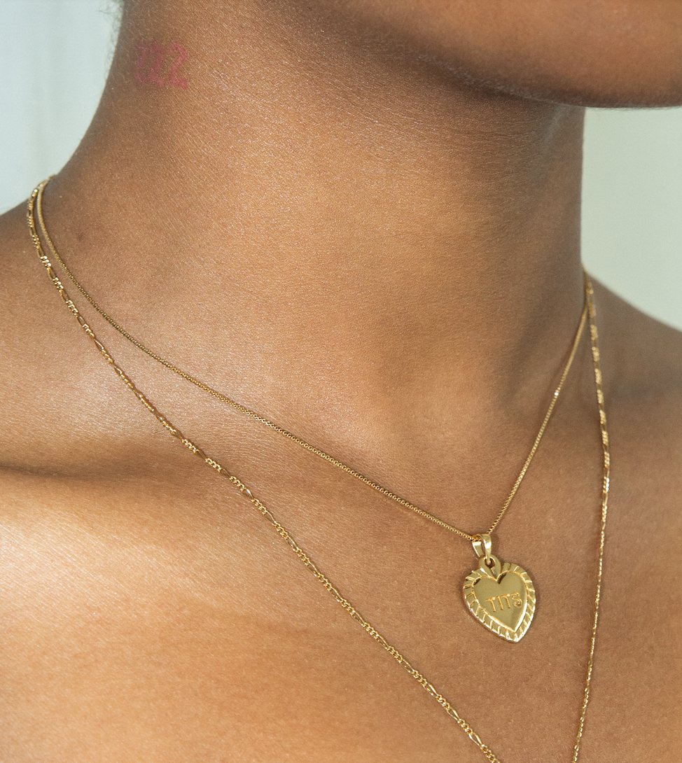 T.I.T.S. BOX CHAIN NECKLACE GOLD