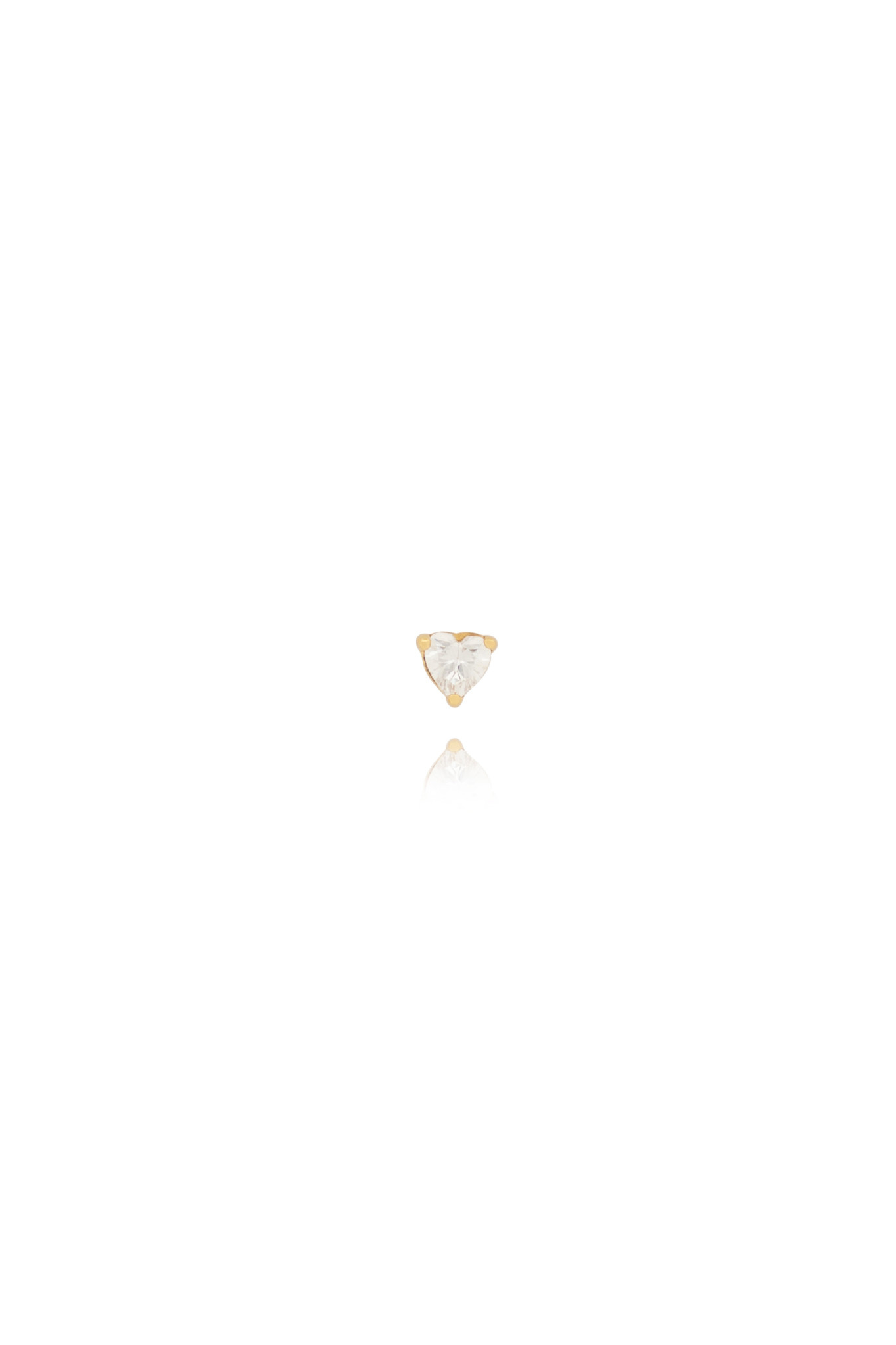 T.I.T.S. CRYSTAL HEART STUD GOLD