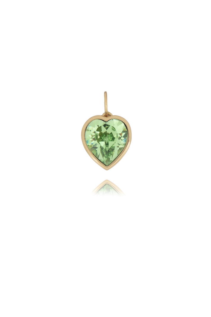 T.I.T.S. KRISTALLEN HART HANGER PERIDOT