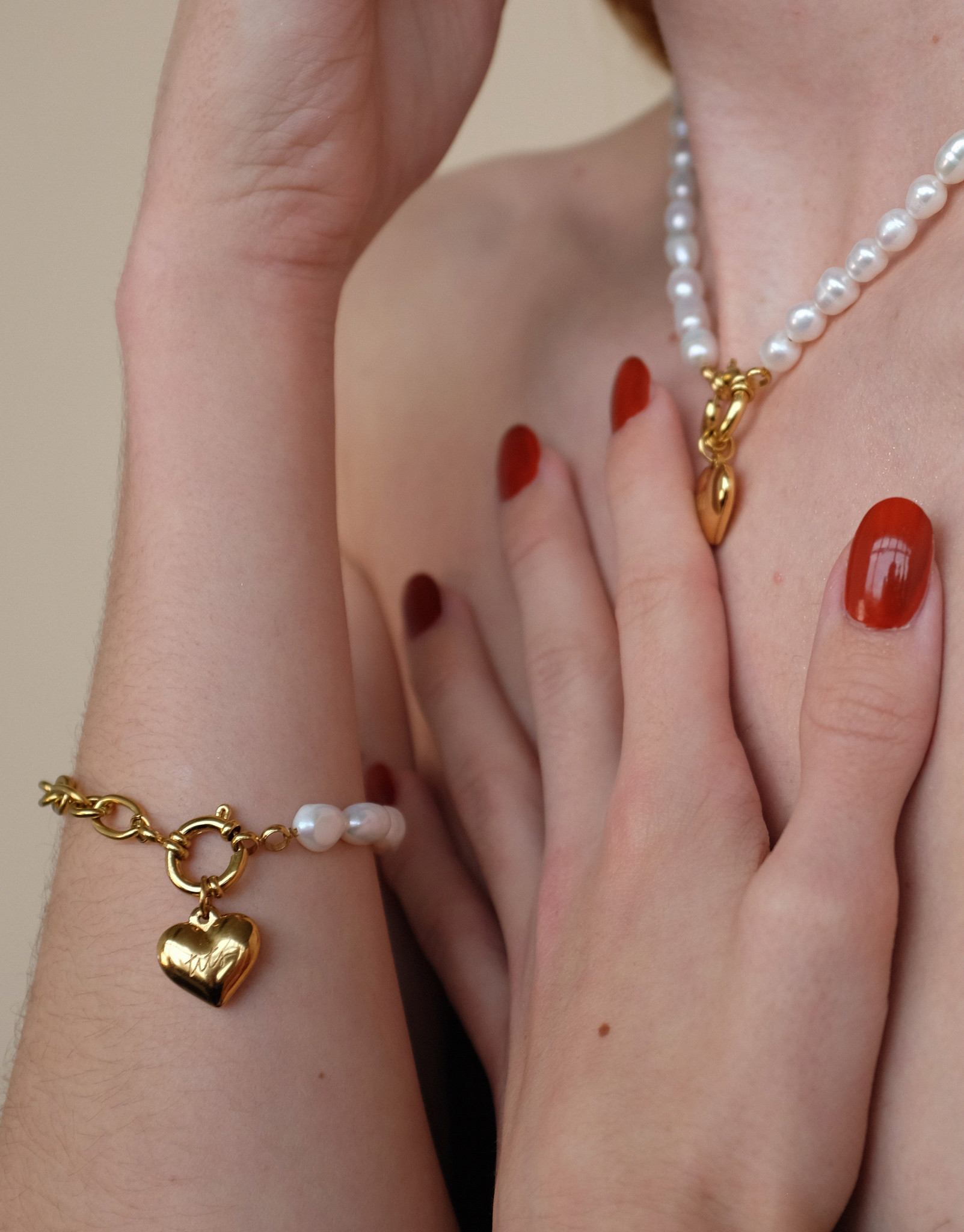 PEARL AND CHAIN BRACELET - T.I.T.S 