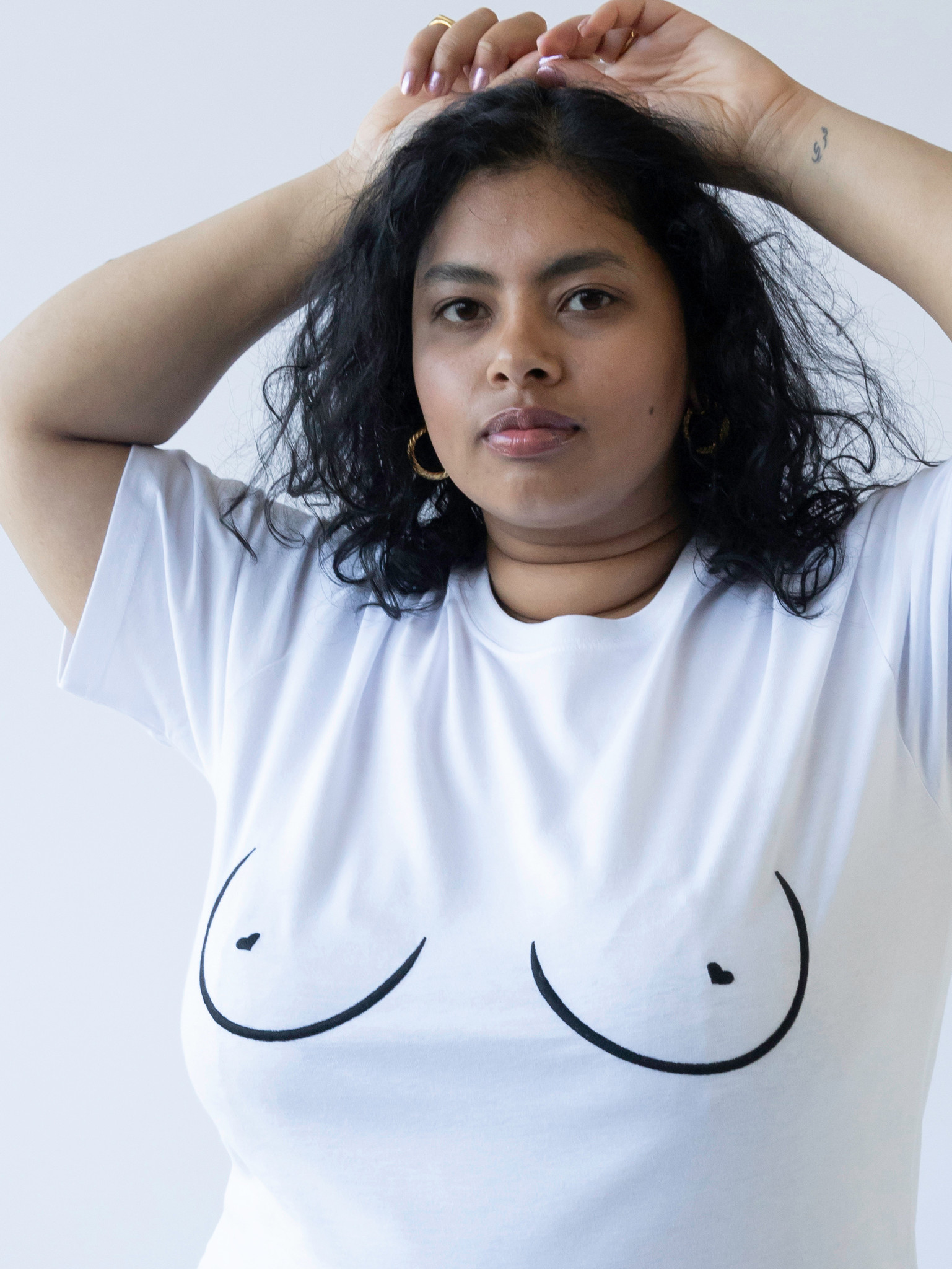 T.I.T.S. TITSSHIRT WHITE/BLACK