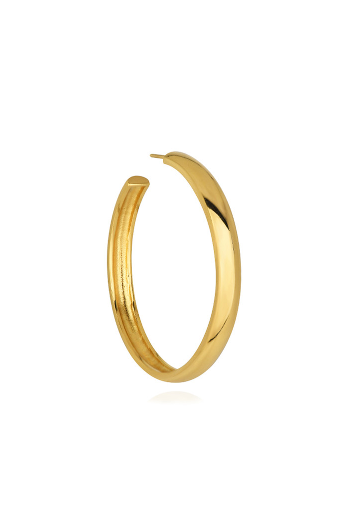 T.I.T.S. PLAIN HOOP OORBEL  LARGE GOUD