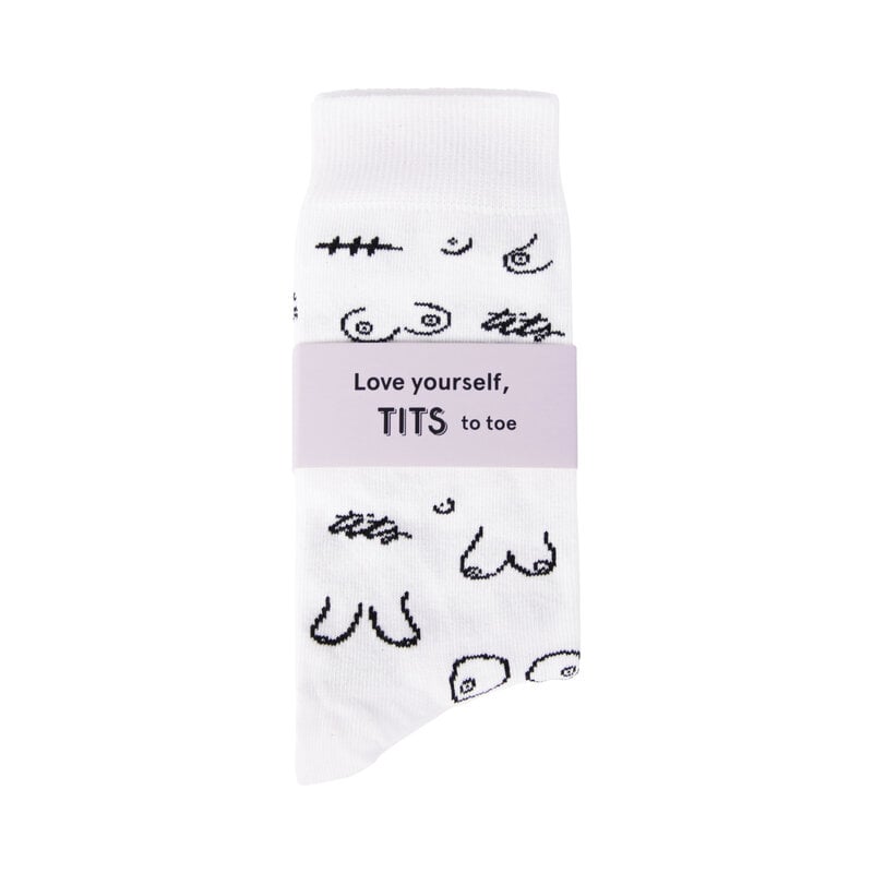 T.I.T.S. BOOB SOCKS WHITE