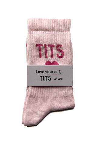 T.I.T.S. TITS LOGO SOCKS - Pink