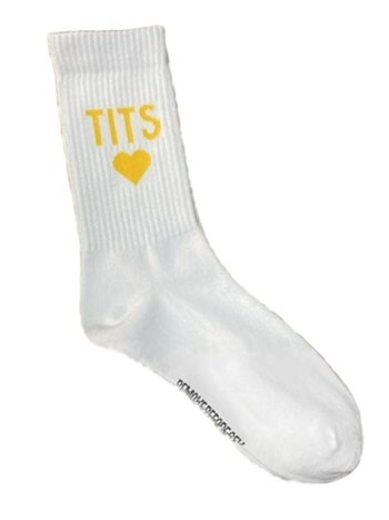 T.I.T.S. TITS LOGO SOCKS - Yellow