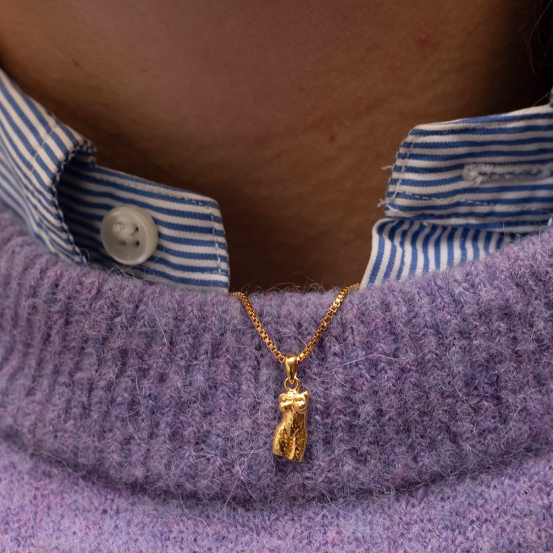 T.I.T.S. HAMMERED BODY PENDANT GOLD