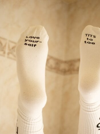 T.I.T.S. TITS Logo Socks White