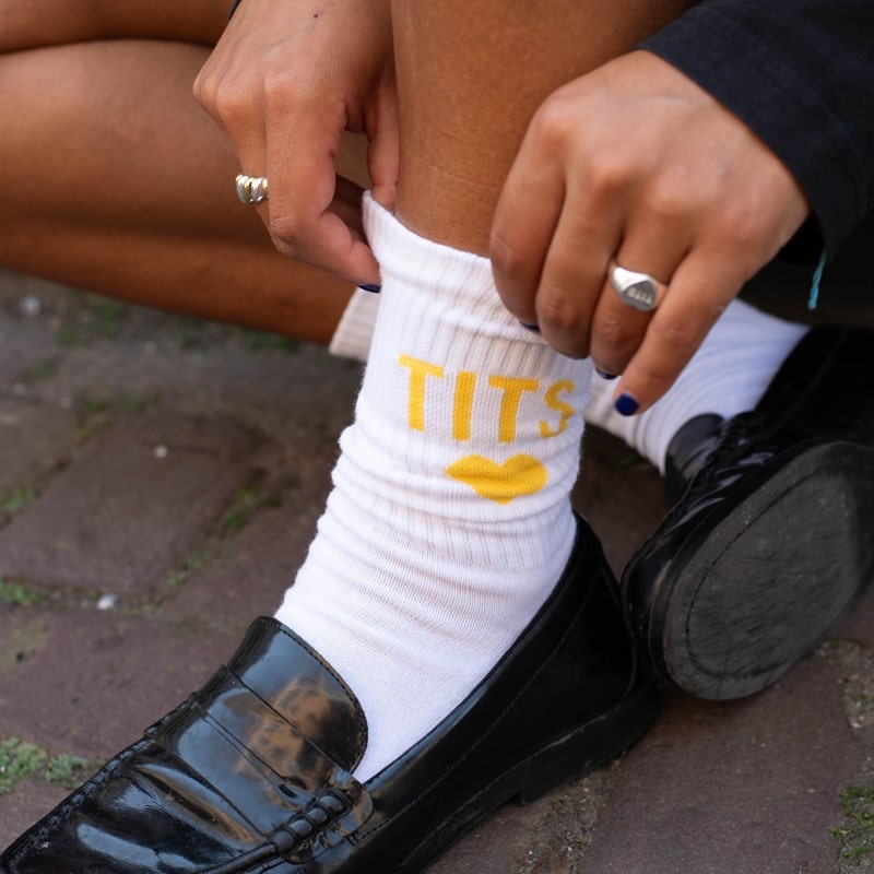 T.I.T.S. TITS LOGO SOCKS - Yellow