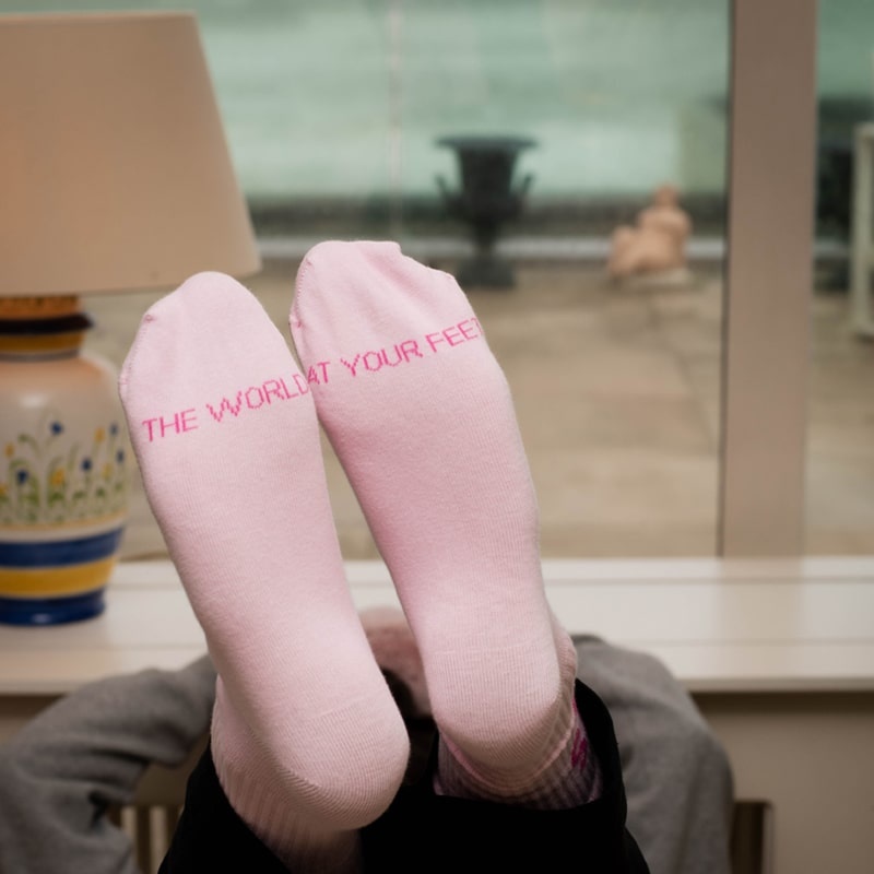 T.I.T.S. TITS LOGO SOCKS - Pink