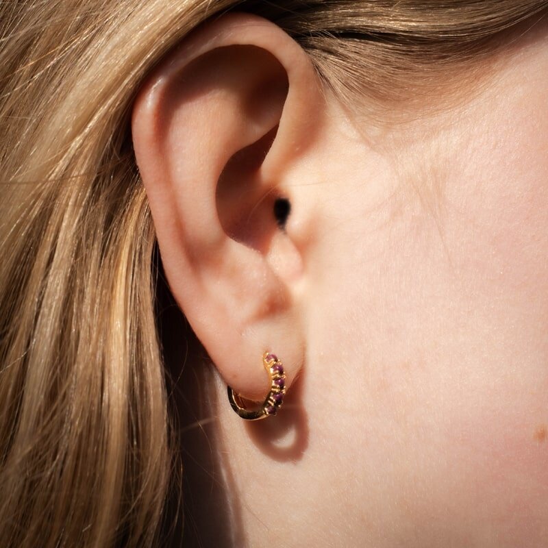 T.I.T.S. Grit Earring Power Gold Dark Purple