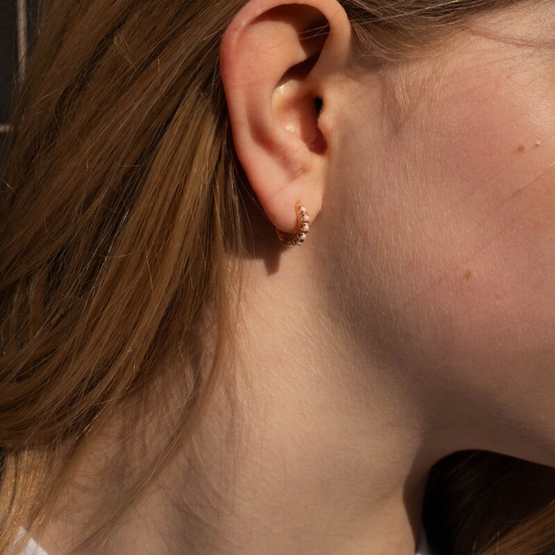 T.I.T.S. Grit Earring Power Gold Dark Purple