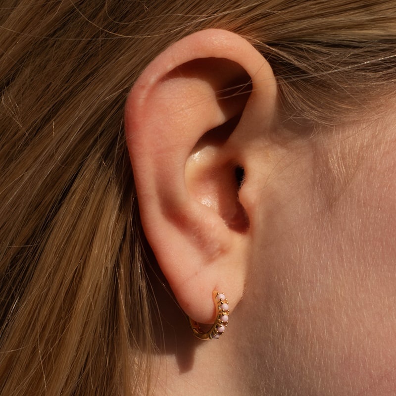 T.I.T.S. Grit Earring Power Gold Dark Purple