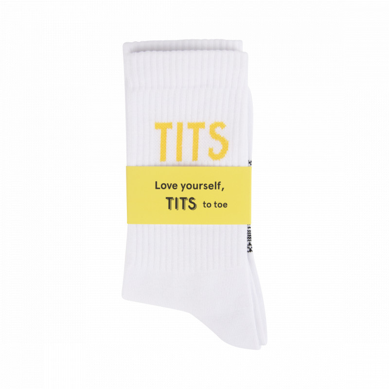 T.I.T.S. TITS LOGO SOCKS - Yellow