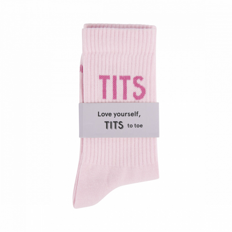 T.I.T.S. TITS LOGO SOCKS - Pink
