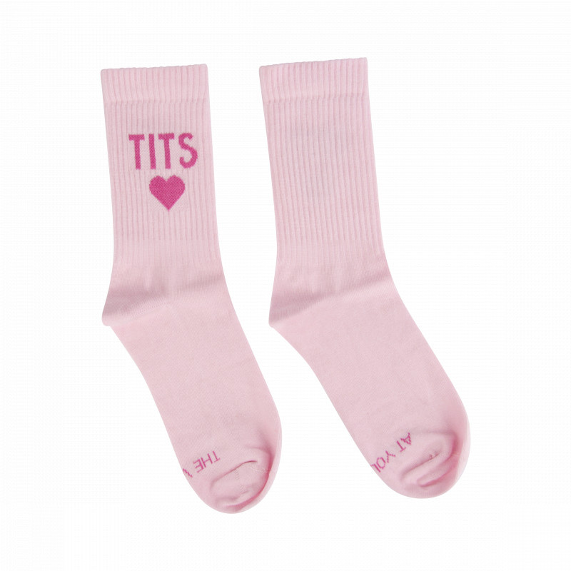 T.I.T.S. TITS LOGO SOCKS - Pink