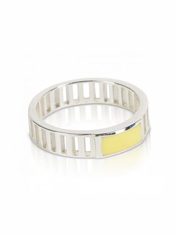 T.I.T.S. Grit Ring  Silver Soft Yellow