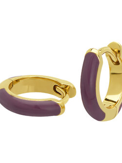 Huggy Enamel Dark Purple Gold