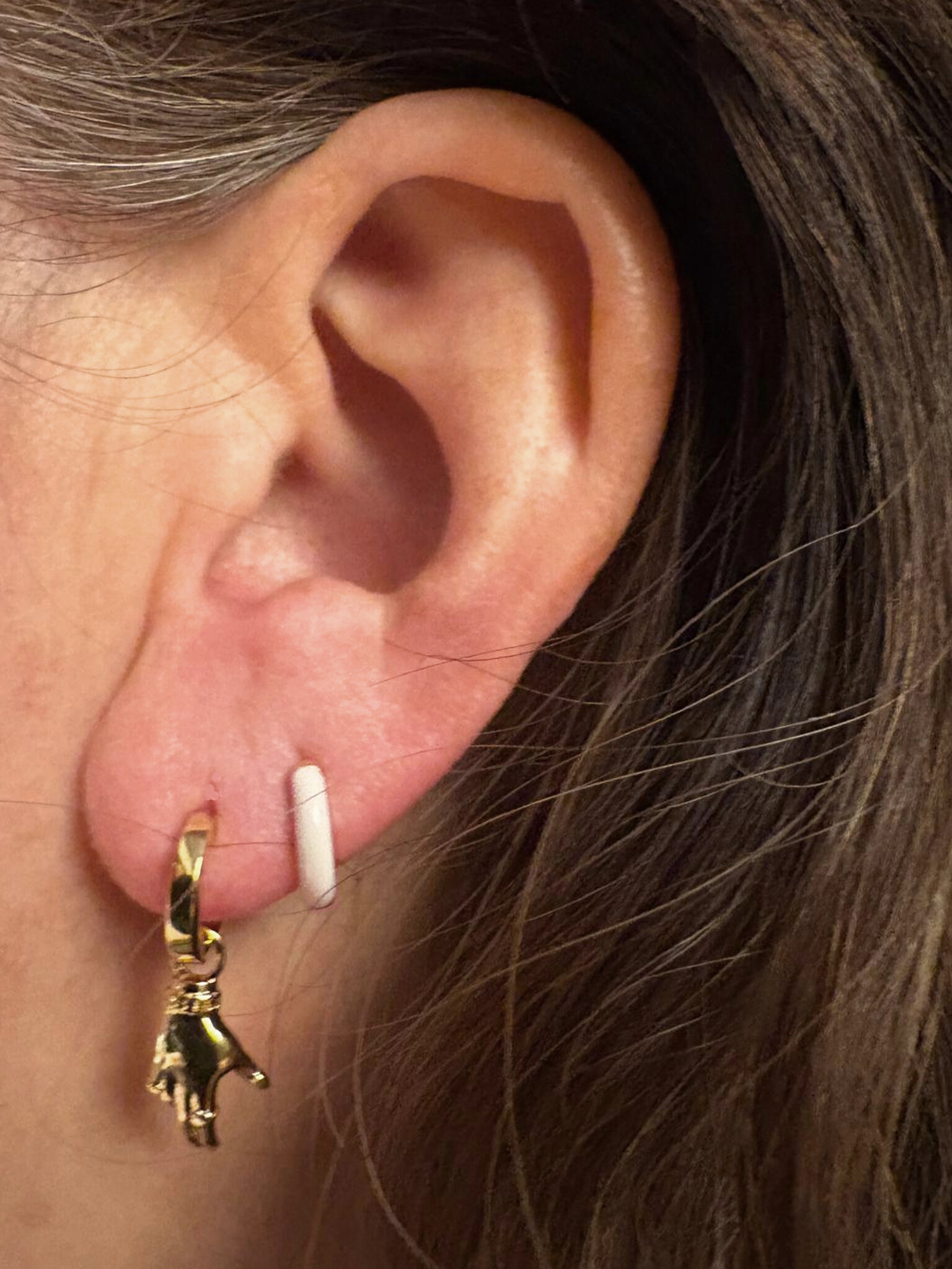 Huggy Enamel Zachtroze Goud