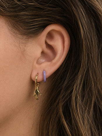 Huggy Enamel Dark Purple Gold