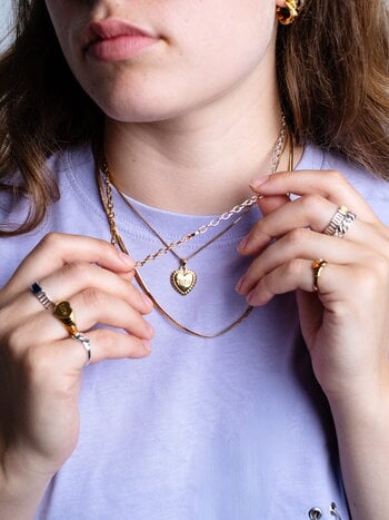 T.I.T.S. GOLD & SILVER CLASP NECKLACE