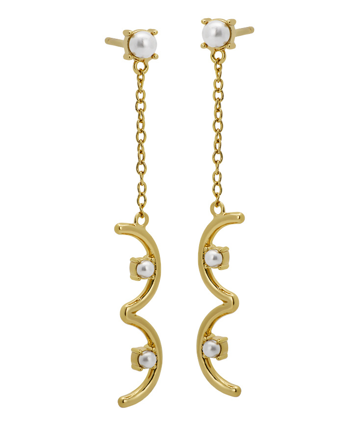Boobelle pearl earring chain short