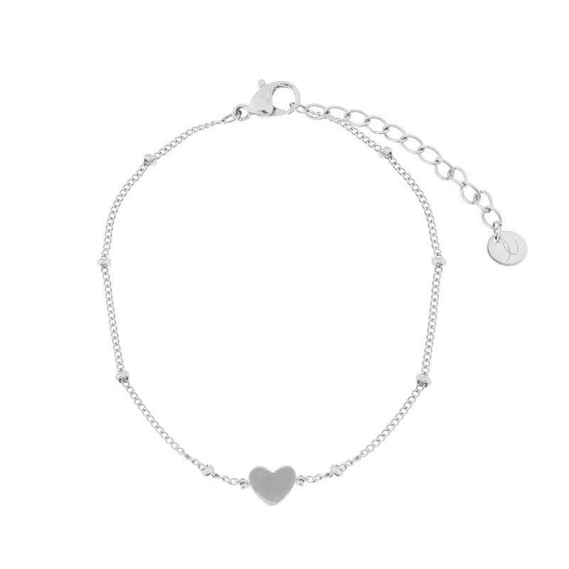 Armband met gesloten hartje - Zilverkleurig