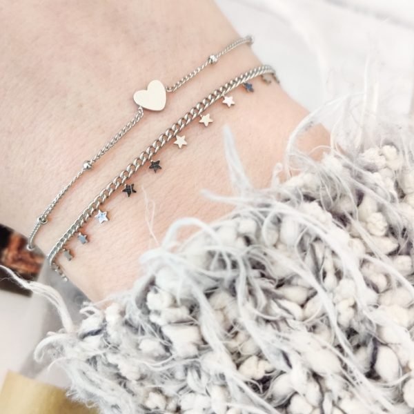 Armband met gesloten hartje - Zilverkleurig