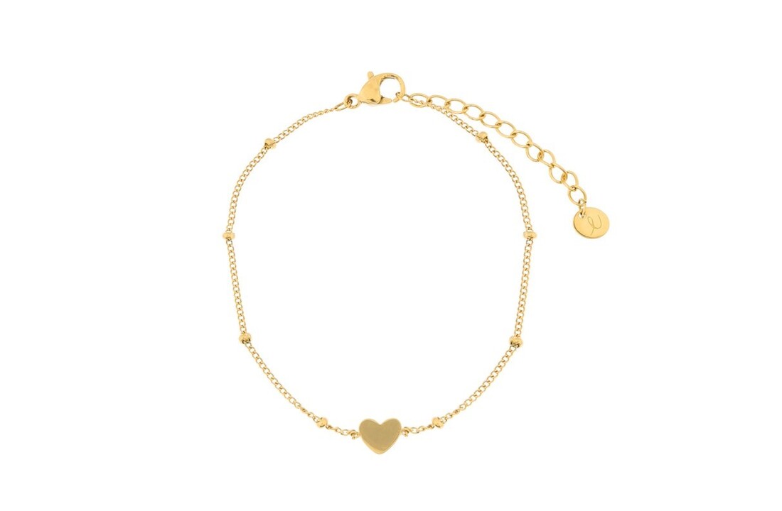 Armband met gesloten hartje - Goudkleurig