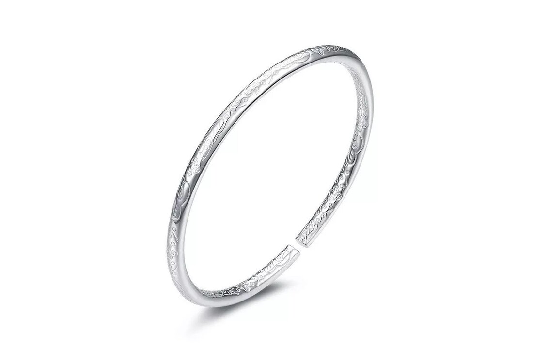 Bewerkte zilveren armband