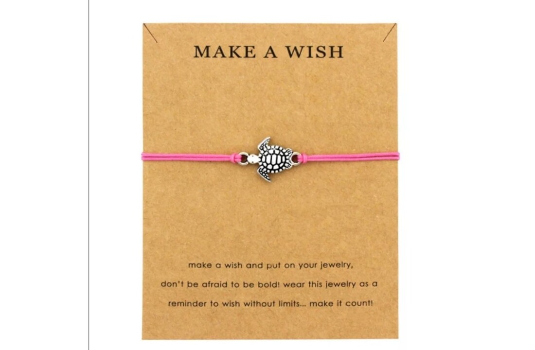 Make a wish armband in zwart of roze