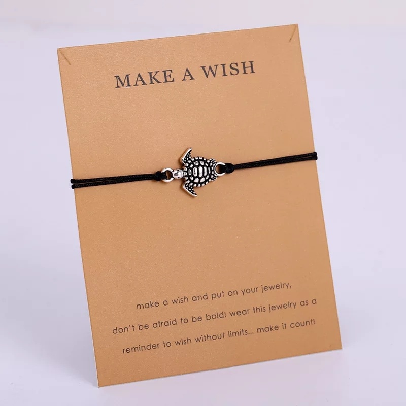 Make a wish armband in zwart of roze