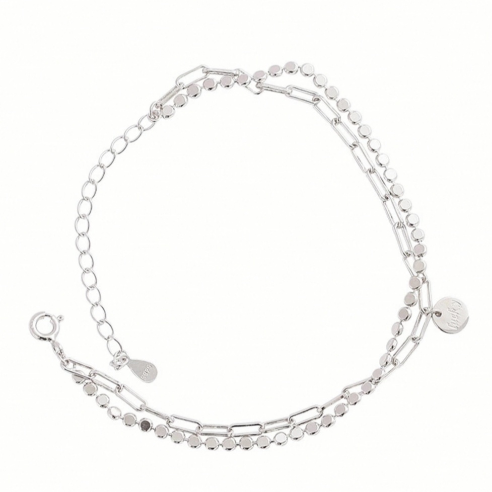Dubbellaags zilveren armbandje