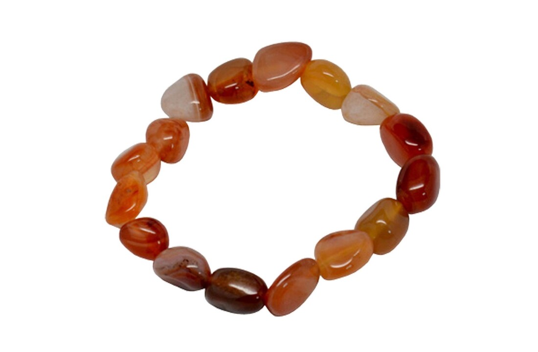 Armband met getromelde Carnelian stenen