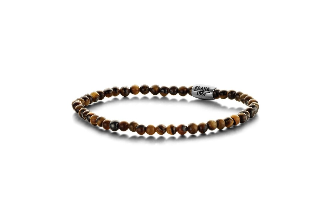 Brown Tigereye Beads Bracelet with Stainless Steel Bead