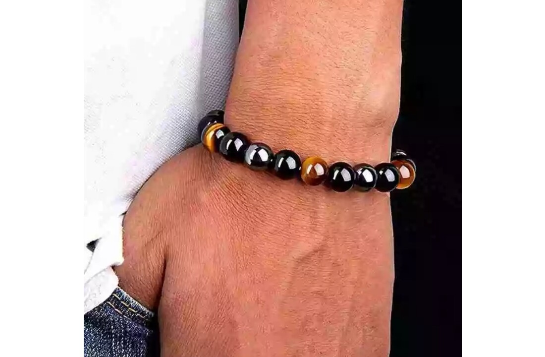 Armband met 3 natuursteen soorten