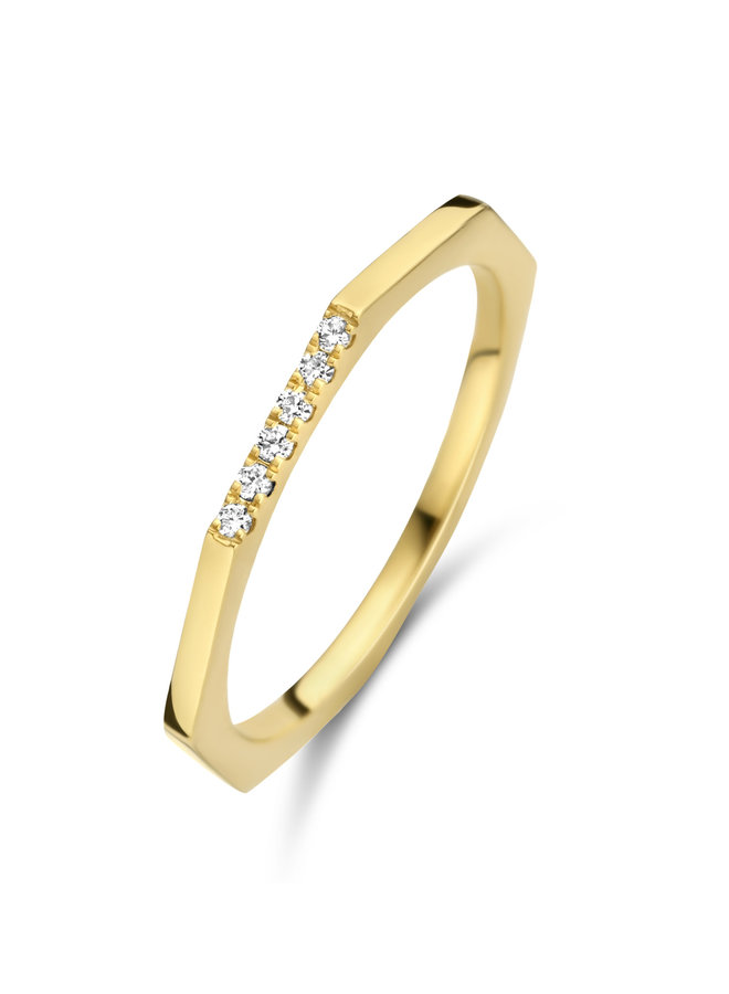 Ring goud 18kt 91KE54/A 0.05Ct