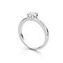 Ring goud 18kt solitair 0.16Ct White Line rwl10015w16
