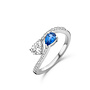 Ring goud 18kt 065774/SA 0.21Ct+0.32Ct+bs0.48Ct met certificaat