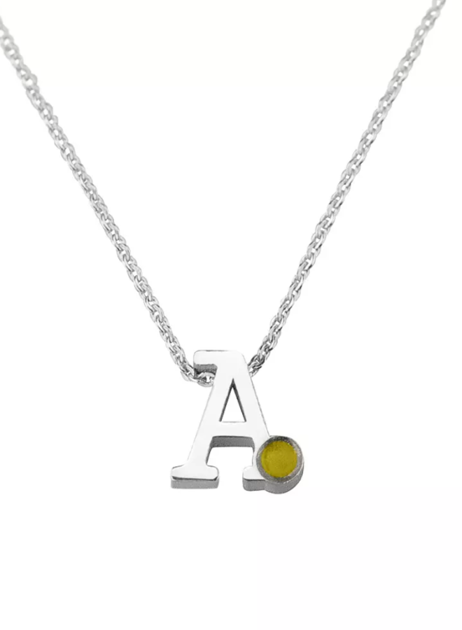 Silver Initial/Chain 900S_A