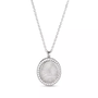 See You Silver Pendant Oval Zirc Small 463S