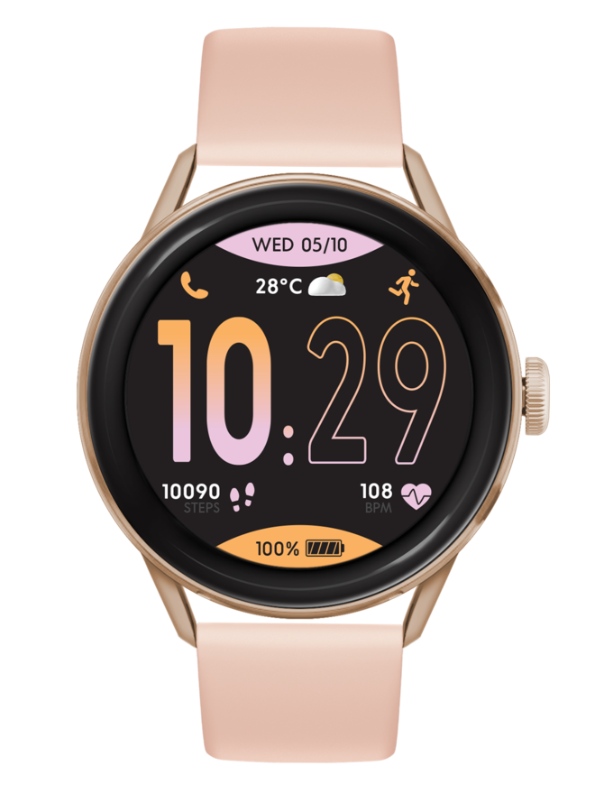 023068 Ice Smart Ice 2.0 Rose Gold Nude  Round AMOLED