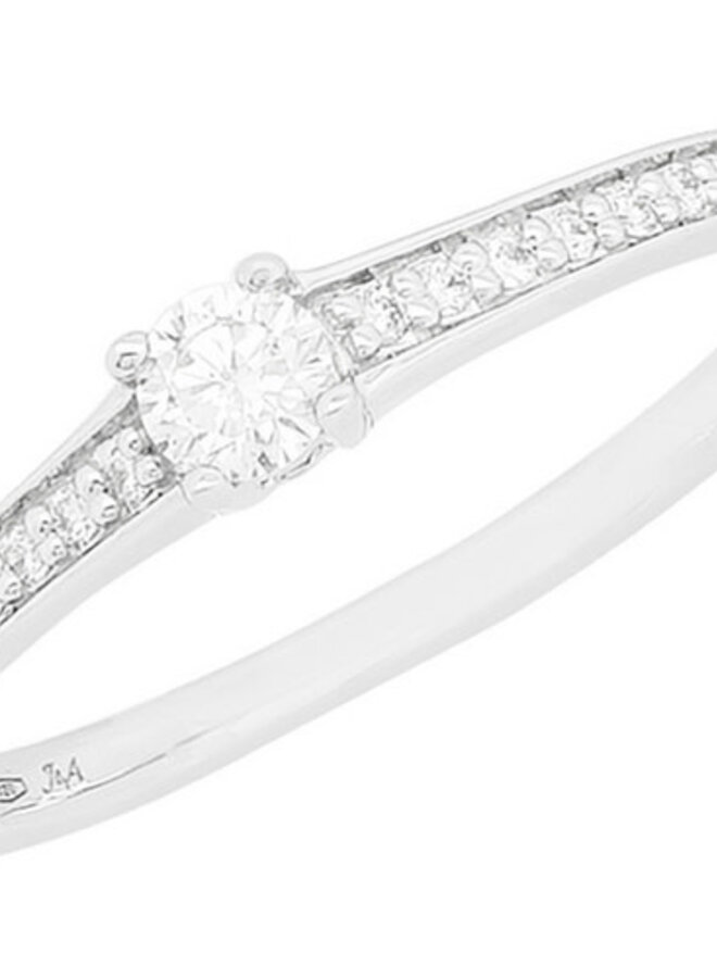 Ring 18kt goud JA6573  0.16Ct