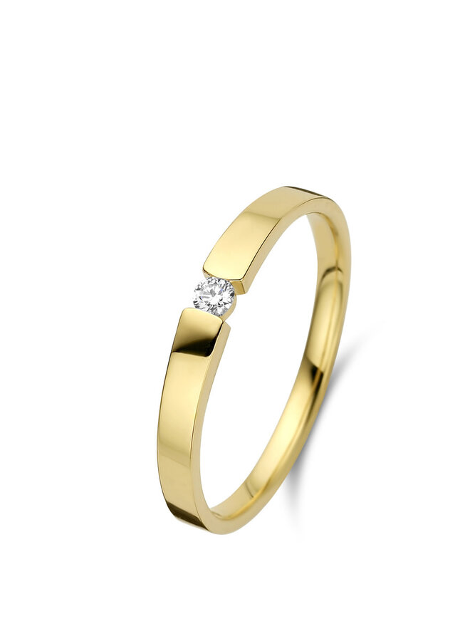 Ring 18kt Goud  91BY25/A 0.06Ct